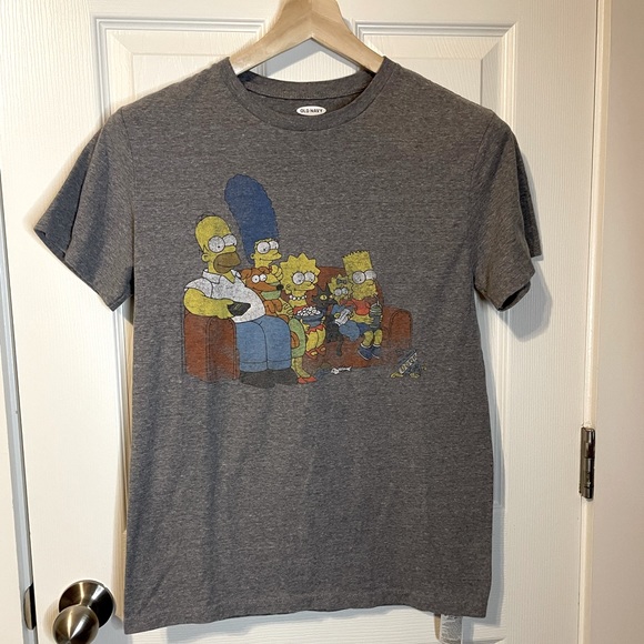 Old Navy Simpsons heather gray tee sz S - Picture 1 of 6